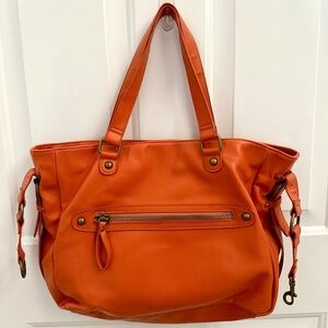 Hollywood Intuition by Jaye Hersh Orange Handbag
